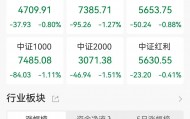 A股收评:三大指数齐跌,沪指失守4000点创指跌1.84%,锂矿股逆市走高!近4100股下跌,成交2.46万亿放量1376亿